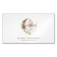 Gold Pink Blush Monogram Watercolor Celestie
