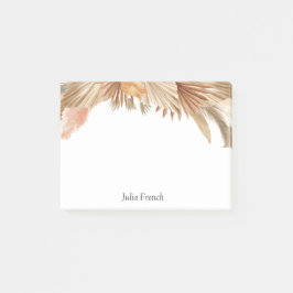 Gold Pink Boho Pampas Grass Post-It® Notes Post-it Klebezettel