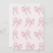 Gold Pink Bow ist nicht Sie einundhalb 1. Geburtst Einladung (Rückseite)