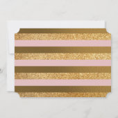 Gold & Pink Brunch & Bubbly Wedding Brautparty Einladung (Rückseite)