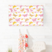 Gold & Pink Butterfly Banner (Insitu)