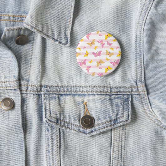 Gold & Pink Butterfly Button (Beispiel)
