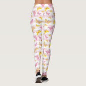 Gold & Pink Butterfly Leggings (Rückseite)