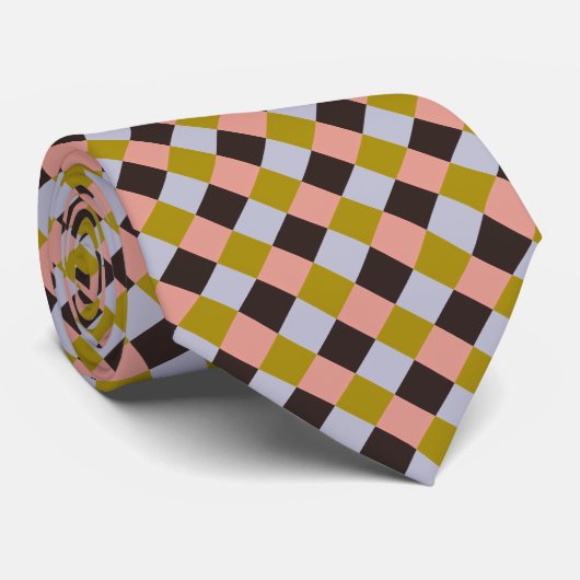 Gold Pink Chocolate Lavender Krawatte (Gerollt)