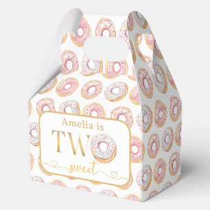Gold Pink Donut Birthday Gefälligkasten Geschenkschachtel