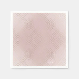 Gold Pink Elegance Diamond Geo Deko Wedding Serviette