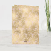 Gold Pink Floral Lace Karte (Rückseite)