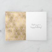 Gold Pink Floral Lace Karte (Innenseite)