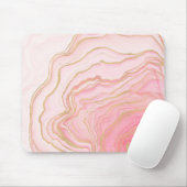 Gold Pink Fluid Liquid Painting Mousepad (Mit Mouse)