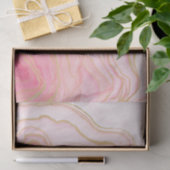Gold Pink Fluid Liquid Painting Seidenpapier (Geschenk)