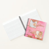 Gold Pink Foto Abstrakt Watercolor Baby Journal Notizblock (Innenseite)