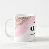 Gold Pink Gift for Auntie with  Names  Kaffeetasse (Links)