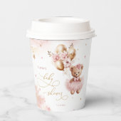 Gold Pink Girl Babydusche wir können frühzeitig ab Pappbecher (Rückseite)