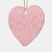 Gold Pink Girly Glam XOXO Keramik Ornament (Links)
