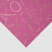 Gold Pink Girly Glam XOXO Liebe Seidenpapier (Detail)