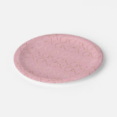Gold Pink Girly Glam XOXO Pappteller (Schrägansicht)