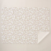 Gold Pink Glam Pearls Weihnachten Sherpadecke (Vorderseite (Horizontal))