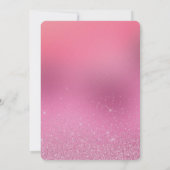 Gold Pink Glitz Einladung (Rückseite)