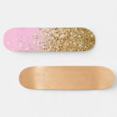 Gold Pink Glitzer #1 Skateboard (Horizontal)