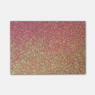 Gold Pink Glitzer Textur Post-it Klebezettel
