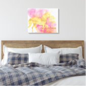 Gold Pink Glitzy Dream Big Unicorn Leinwanddruck (Insitu (Schlafzimmer))