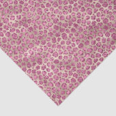 Gold Pink Glitzy Glitzer Leopard Print Seidenpapier (Detail)