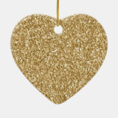 Gold Pink Glitzy Glitzer Liebe Keramik Ornament (Hinten)