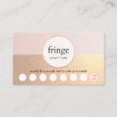 Gold PINK Hair Salon 8 Punch Loyalität Treuekarte (Vorderseite)