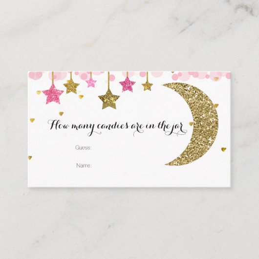 Gold Pink knacken Wie viele Candies in der JAR-Kar Begleitkarte (Vorderseite)