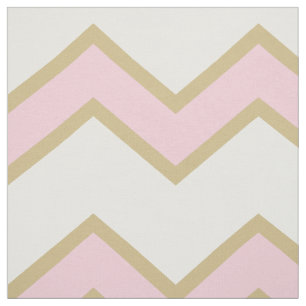Gold Pink Large Zickzack Baby Girl Stoff