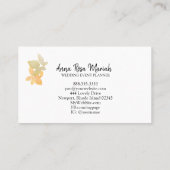 *~* Gold Pink Lavendel Glitzer Floral Elegant Visitenkarte (Rückseite)