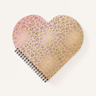 Gold Pink Leopard Print Notizblock