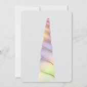 Gold Pink Lila Limone Einhorn Geburtstag Einladung (Rückseite)