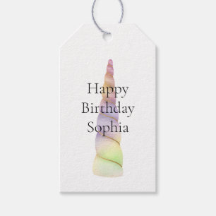 Gold Pink Lila Limone Einhorn Geburtstag Geschenkanhänger