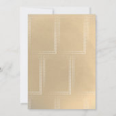 Gold Pink Moderne Metallische Futuristische Hochze Einladung (Rückseite)