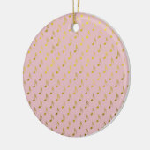Gold Pink Musical Notes Metallische Imitat Fossil Keramik Ornament (Links)