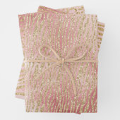 Gold Pink Ombre Zebra Leopard Geschenkpapier Set (Beispiel)