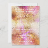 Gold Pink Sky Einladung Script Postcard (Vorderseite)