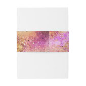 Gold Pink Sky | Einladung zur Hochzeit Bauchband Einladungsbanderole (Rückseitenbeispiel)