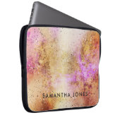 Gold Pink Sky Watercolor Laptopschutzhülle (Vorne Rechts)