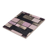 Gold Pink Sparkle Brick Muster Fliese (Seite)