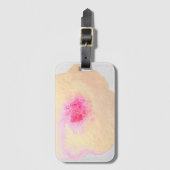 Gold Pink Watercolor Floral Gepäckanhänger (Vorderseite Vertikal)