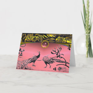 GOLD PINK WEDING LIEBE VÖGEL DANKESKARTE