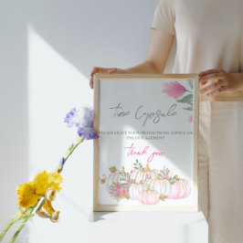 Gold Pink White Pumpkin Little Baby Time Kapsel P Poster