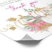 Gold Pink White Pumpkin Little Baby Time Kapsel P Poster (Ecke)