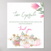 Gold Pink White Pumpkin Little Baby Time Kapsel P Poster (Vorne)