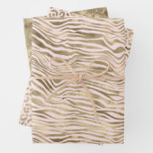 Gold Pink Zebra Animal Print Geschenkpapier Set (Beispiel)