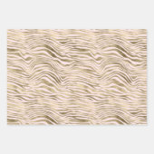 Gold Pink Zebra Animal Print Geschenkpapier Set (Vorderseite)