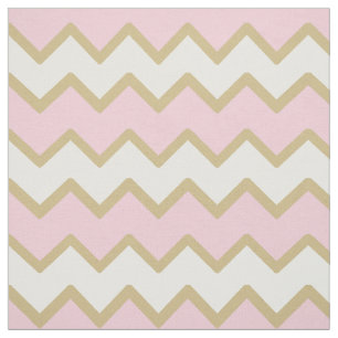 Gold Pink Zickzack Baby Girl Stoff
