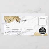 Gold Pinselfolie Marmor Geschenkgutschein (Vorderseite)